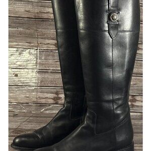 FRYE Jayden Button 3476095 Tall Leather zip horse Riding Boots size 8 black